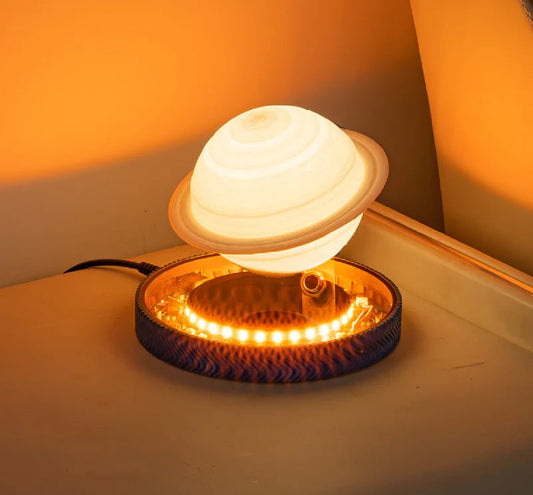 3D Levitating Saturn Lamp Magnetic Levitation with Luminous Base