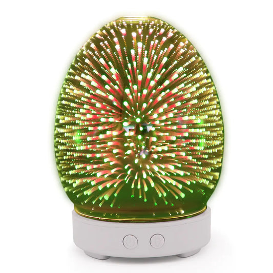 3D Glass Aroma Diffuser with LED Colorful Lights