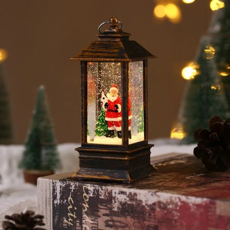 Retro Square Christmas Themed LED Lamp