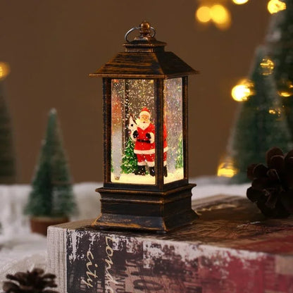 Retro Square Christmas Themed LED Lamp
