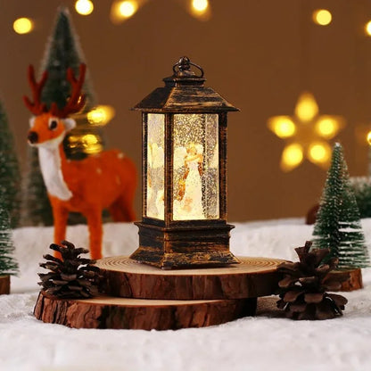 Retro Square Christmas Themed LED Lamp