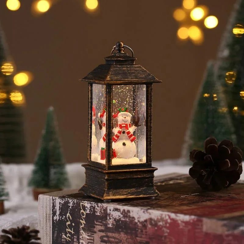 Retro Square Christmas Themed LED Lamp