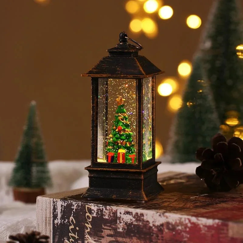 Retro Square Christmas Themed LED Lamp